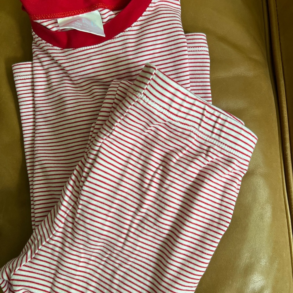 Kids Red & White Striped Pajama Set - Cozy Sleepwear